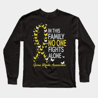 In this family noone fights alone..Spina bifida awareness Long Sleeve T-Shirt